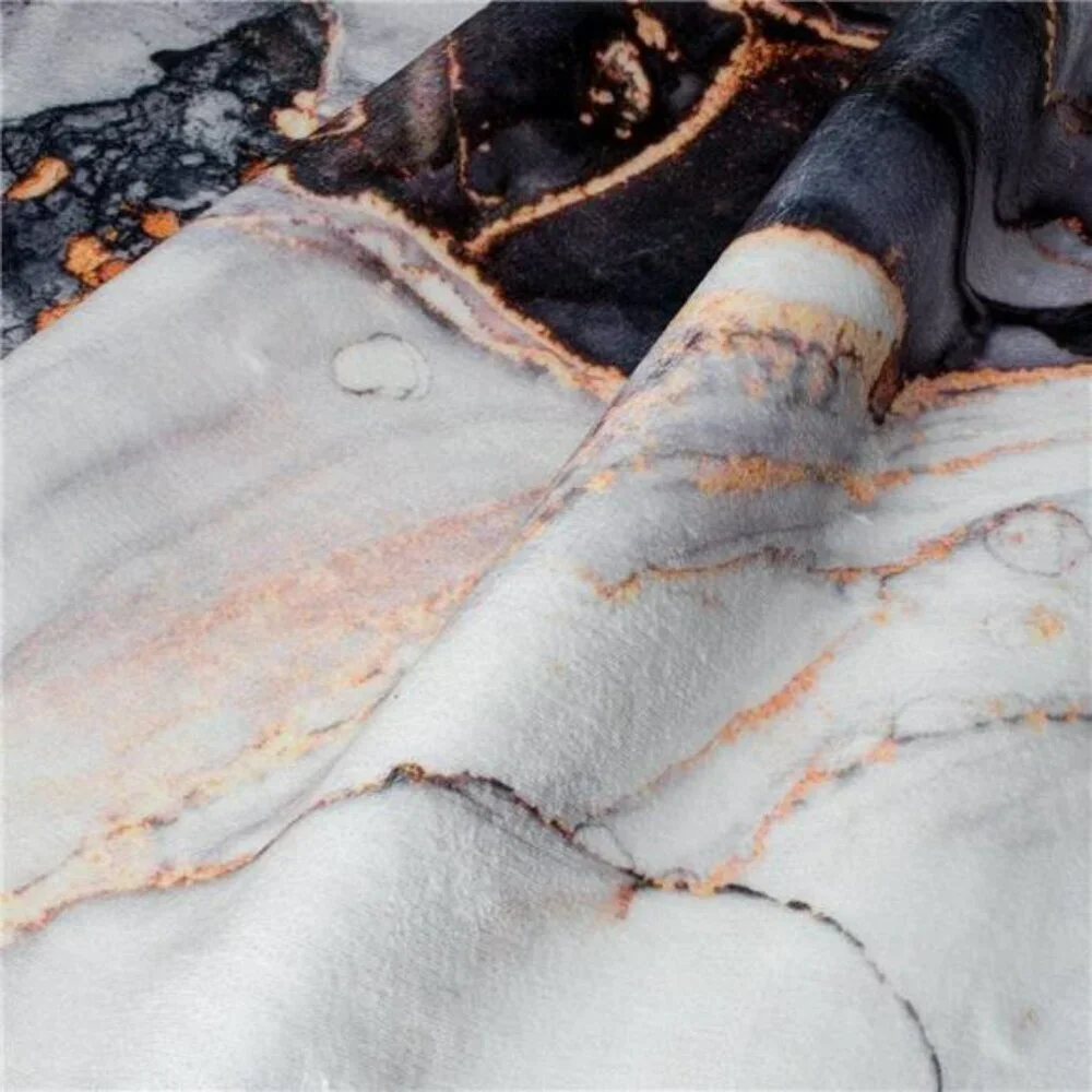 Modern Abstract Marble Area Rug 3x5 Washable Non Slip Rug for Bedroom Office